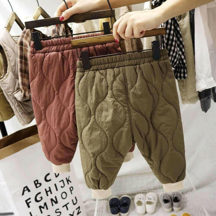 Autumn Winter boys girls 4 colors quilted clothes sets children