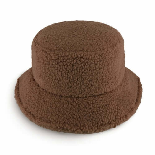 Sherpa Bucket Hat for Winter – Cozy Fleece Bucket Hat with Adjustable