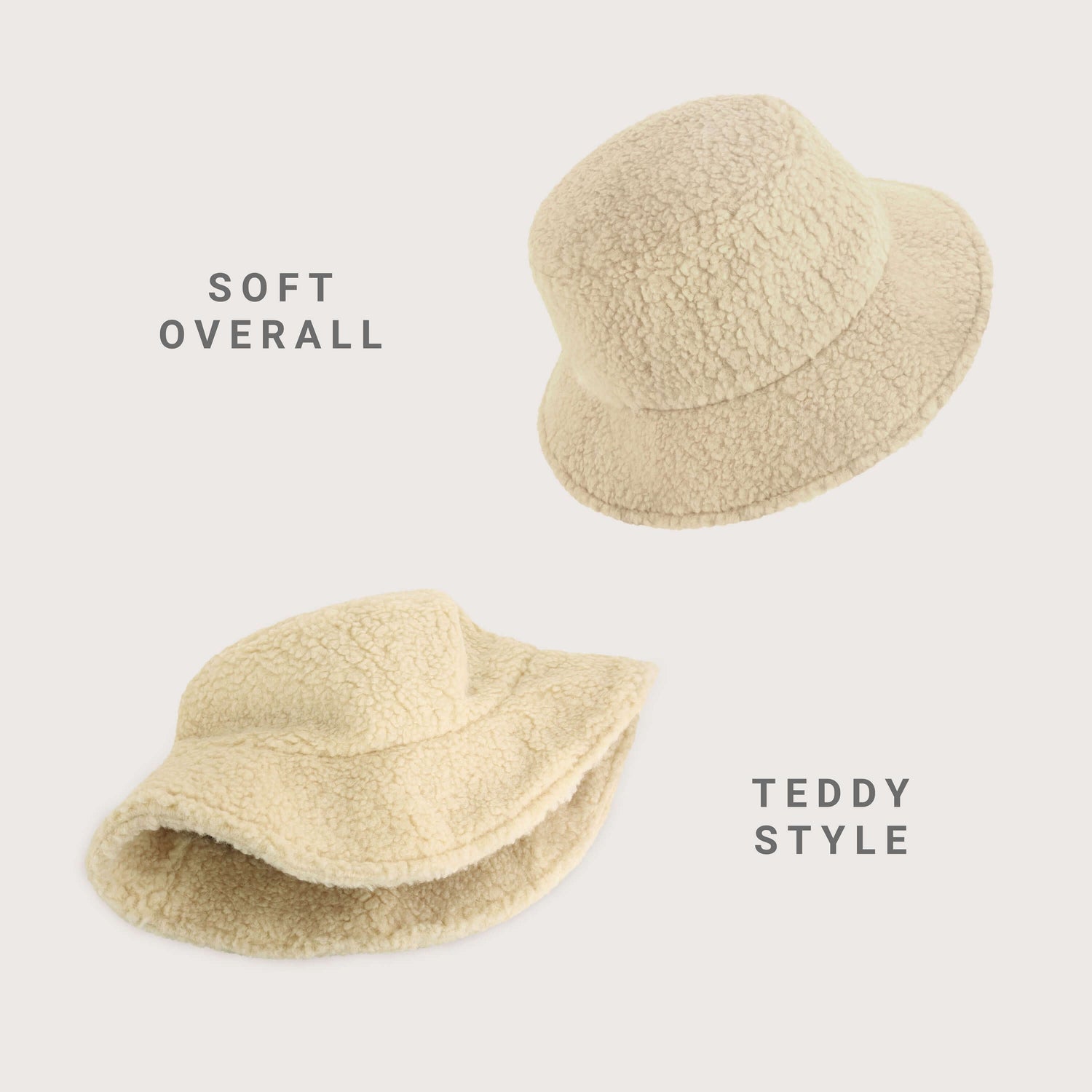 Sherpa Bucket Hat for Winter – Cozy Fleece Bucket Hat with Adjustable