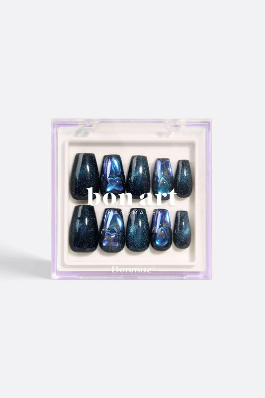 Sapphire Stardust | Pro Handmade Gel Nails.