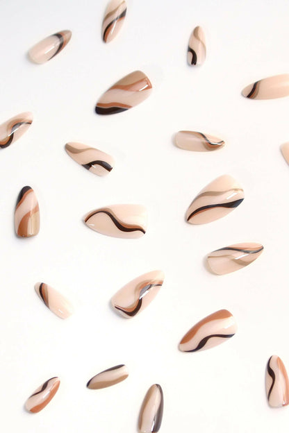 Pumpkin Swirl | Soft &amp; Durable Press-On Nails