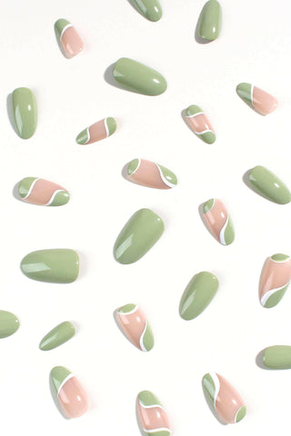 Matcha Delight | Soft & Durable Press-On Nails.