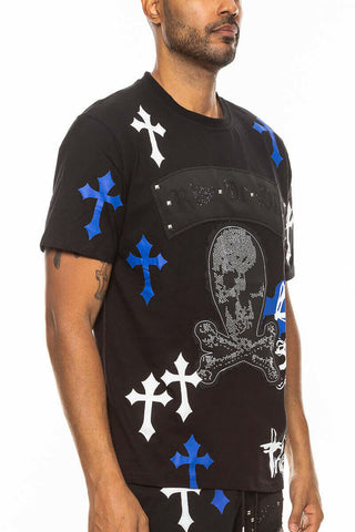 Bejewelled Chrome Skull TShirt.