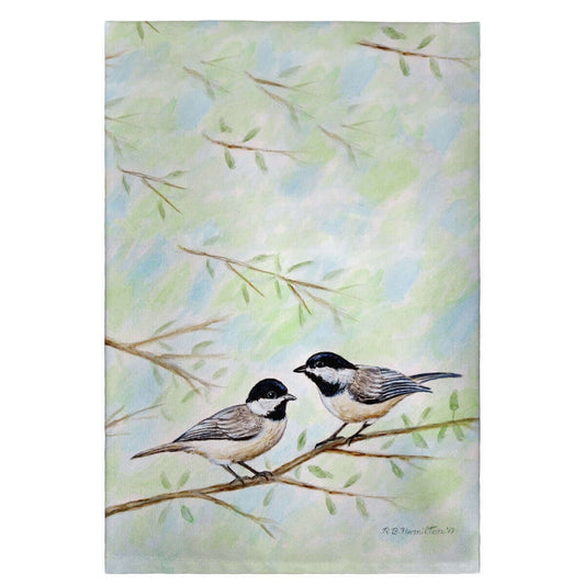 Betsy Drake GT638 Dicks Chickadees Guest Towel - 20 x 20 in.