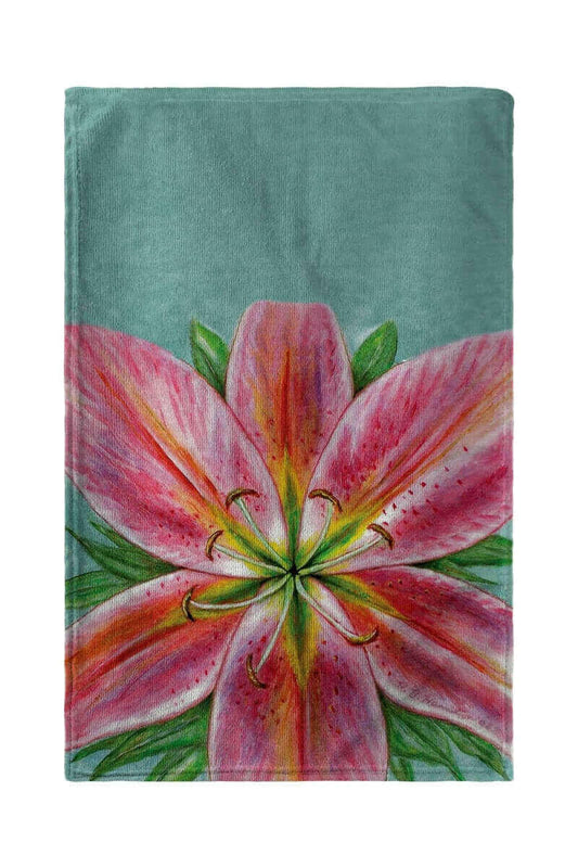 Betsy Drake BT701 30 x 50 in. Pink Lily Beach Towel