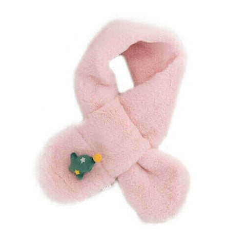 Baby Children Girls Cute Plush Fur Scarf Collar.