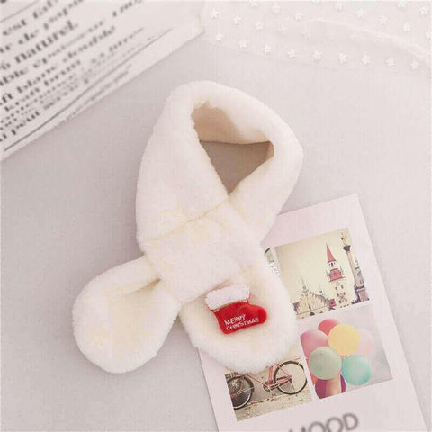 Baby Children Girls Cute Plush Fur Scarf Collar.