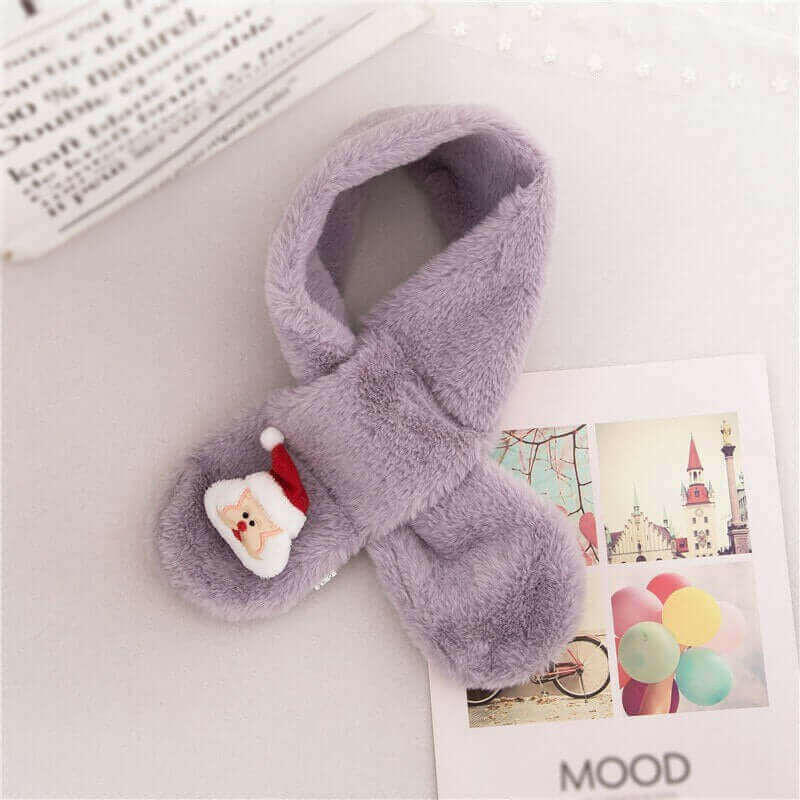 Baby Children Girls Cute Plush Fur Scarf Collar.