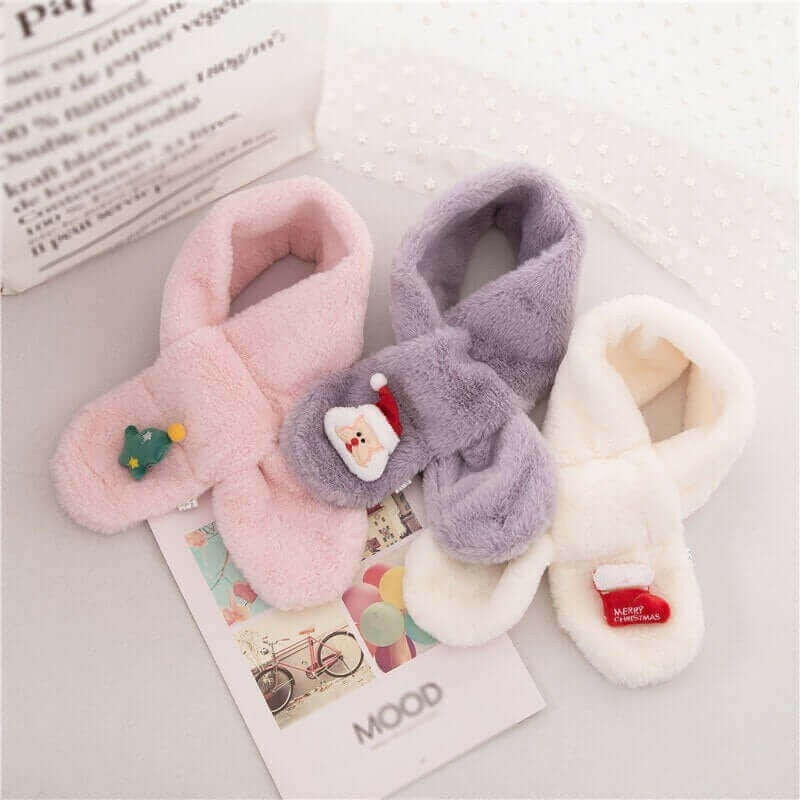 Baby Children Girls Cute Plush Fur Scarf Collar.