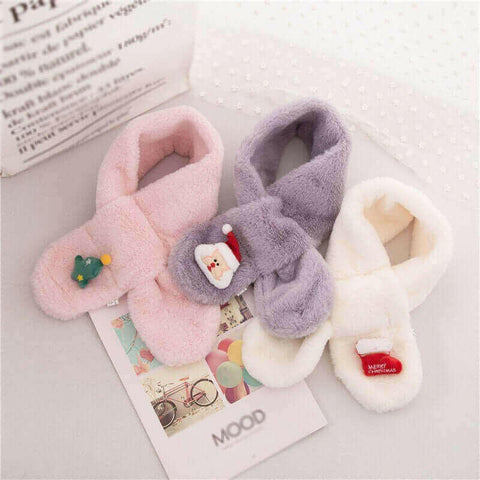 Baby Children Girls Cute Plush Fur Scarf Collar.