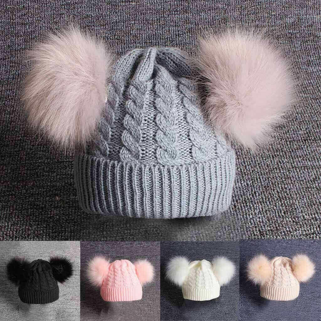 Baby Children Hat Knitting Wool Hemming Hat.