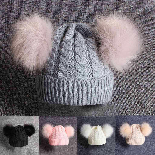 Baby Children Hat Knitting Wool Hemming Hat.