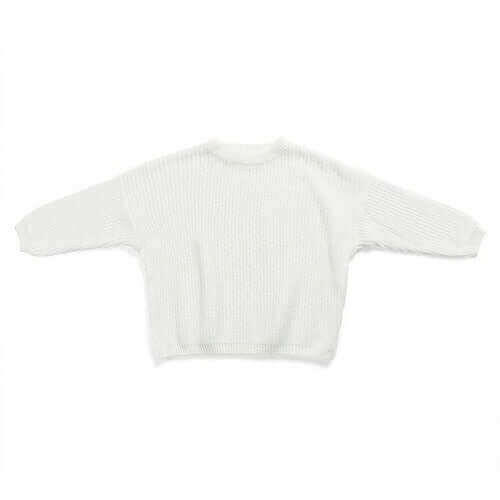 Baby Solid Casual Basic Sweater Crewneck Thick Kids Slouchy Soft Wool