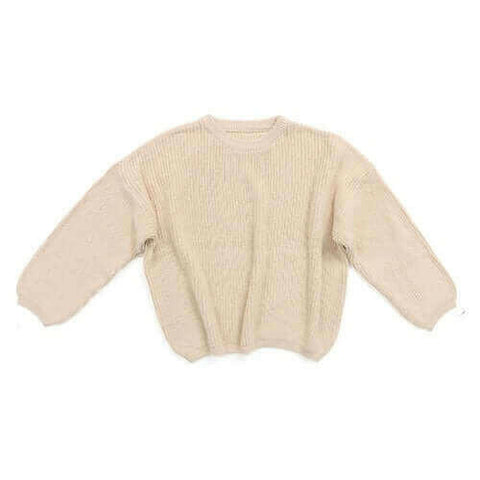 Baby Solid Casual Basic Sweater Crewneck Thick Kids Slouchy Soft Wool.