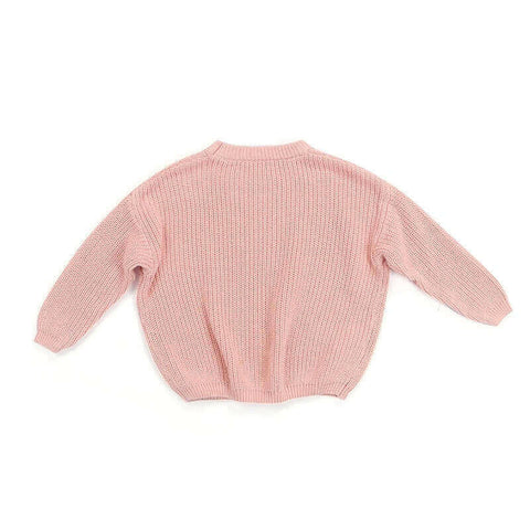 Baby Solid Casual Basic Sweater Crewneck Thick Kids Slouchy Soft Wool.