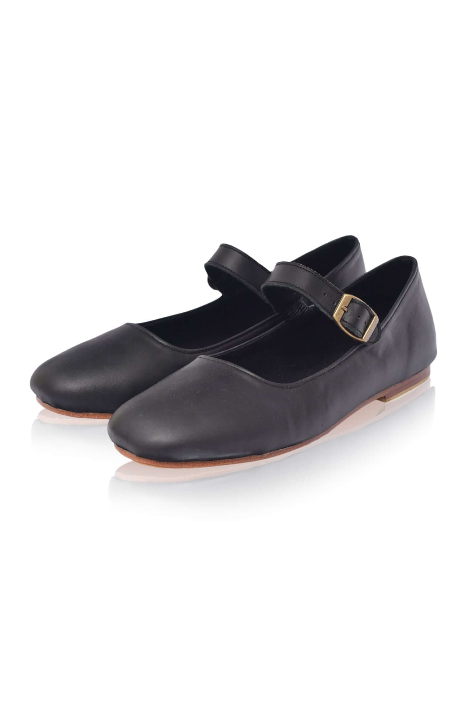 Belle Rose Mary Jane Leather Flats