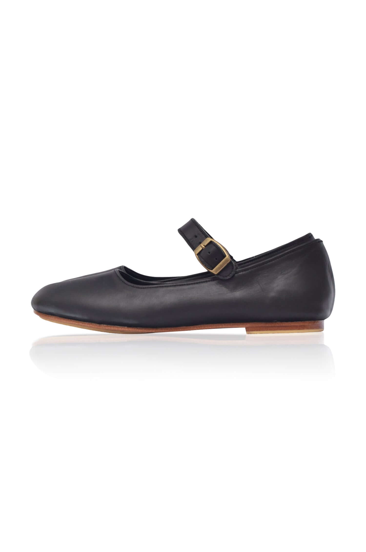 Belle Rose Mary Jane Leather Flats