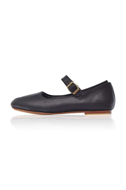 Belle Rose Mary Jane Leather Flats