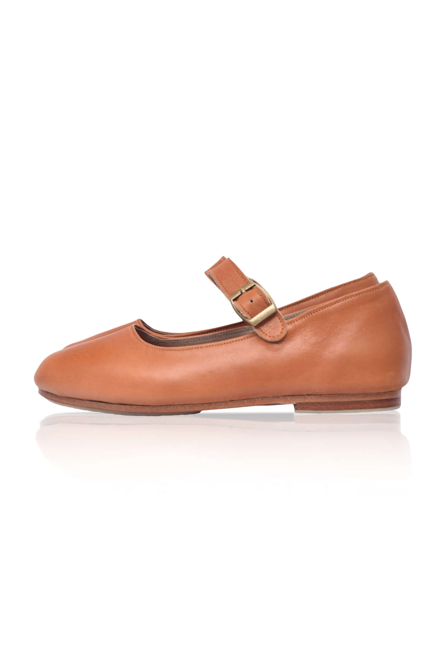 Belle Rose Mary Jane Leather Flats