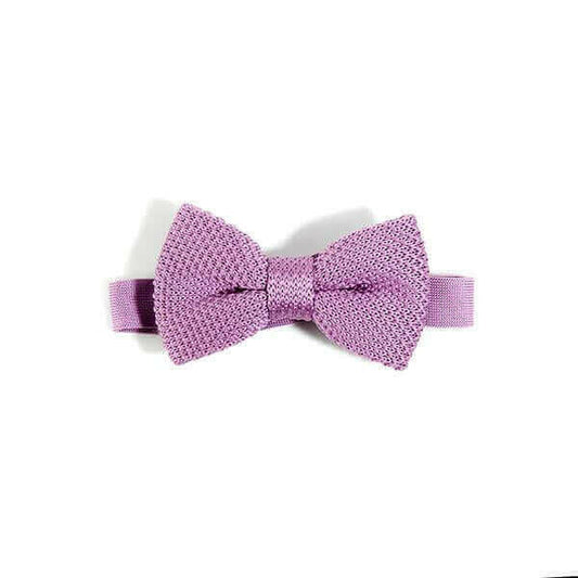 Children's purple knitted bow tie.