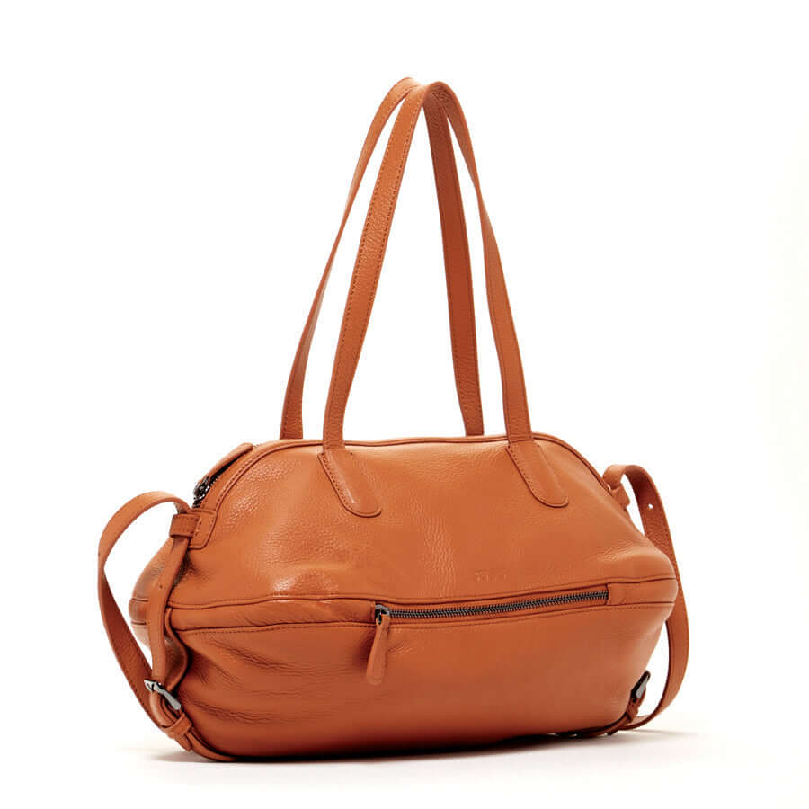 Leather Satchel Bag Brown Shoulder Purse Women&