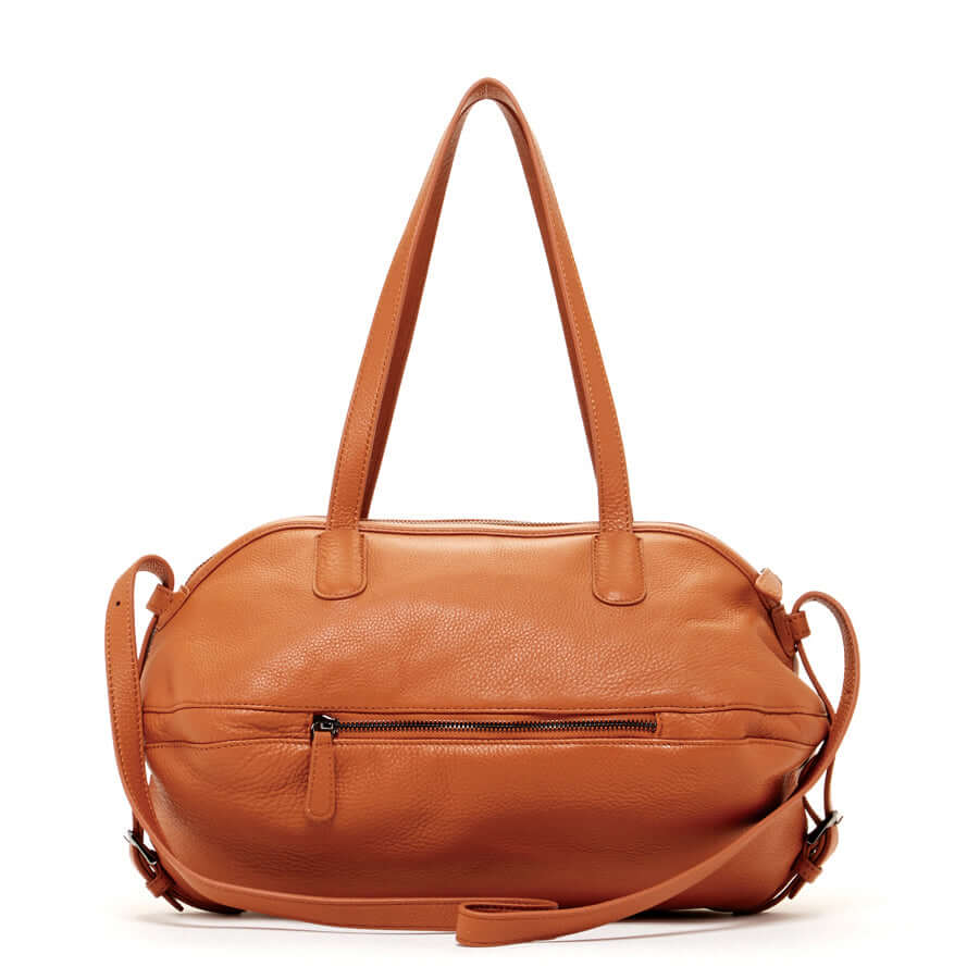 Leather Satchel Bag Brown Shoulder Purse Women&