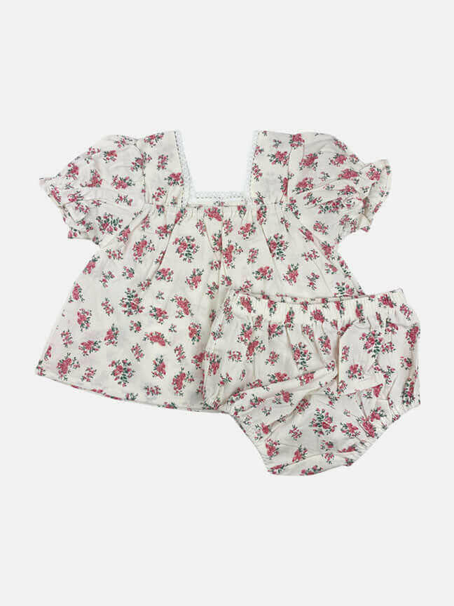 nora 2 pc set || red floral