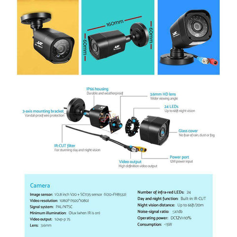UL-tech CCTV Camera Home Security System 8CH DVR 1080P Cameras Outdoor