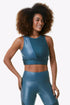 BLUE MAGIC CROPPED SPORTS BRA