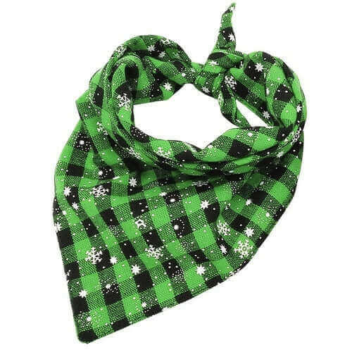 Christmas Dog Bandana Plaid Dogs Bibs Large Pet.