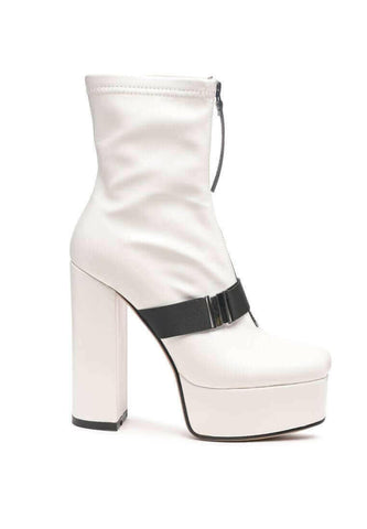 boomer chunky high block heel boots.