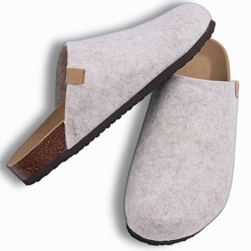 Comwarm Fashion Women's Suede Mules Slippers Boston Clogs Cork Insole.