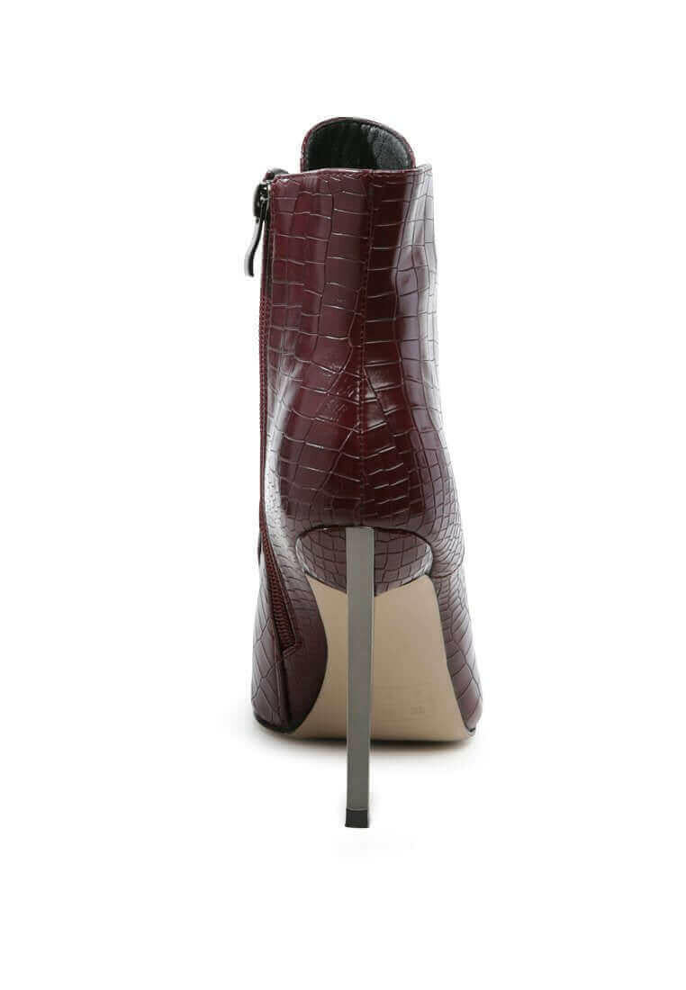 escala croc lace-up stiletto boots.