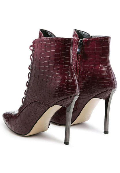 escala croc lace-up stiletto boots.