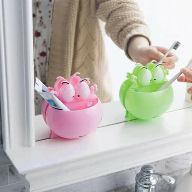 Cute Cartoon Sucker Hook Toothbrush Holder