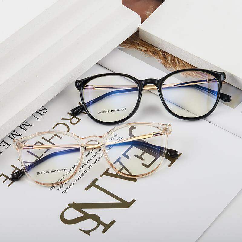 EP Anti-blue glasses European and American flat mirror cat eye glasses