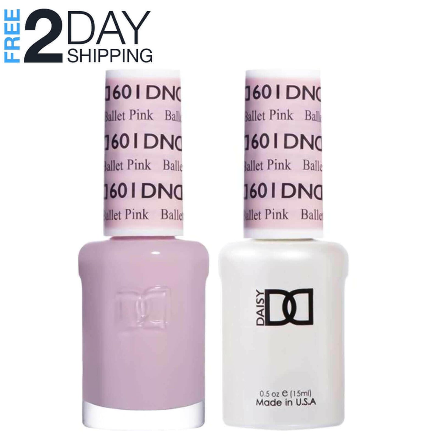 DND Gel Nail Polish & Nail Lacquer Set Soak Off Duo Set - #601 Ballet.