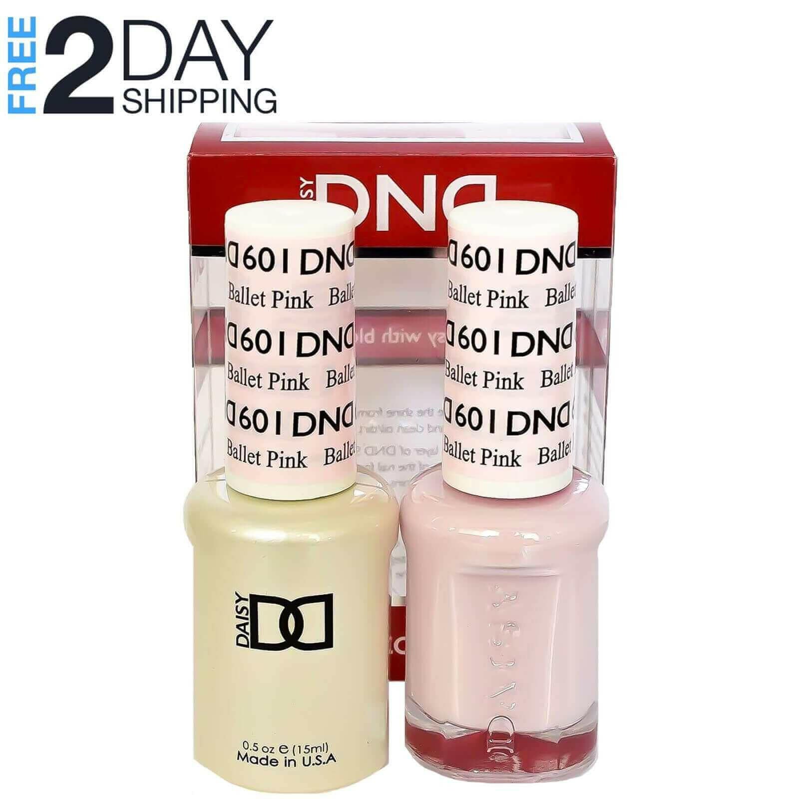 DND Gel Nail Polish & Nail Lacquer Set Soak Off Duo Set - #601 Ballet.