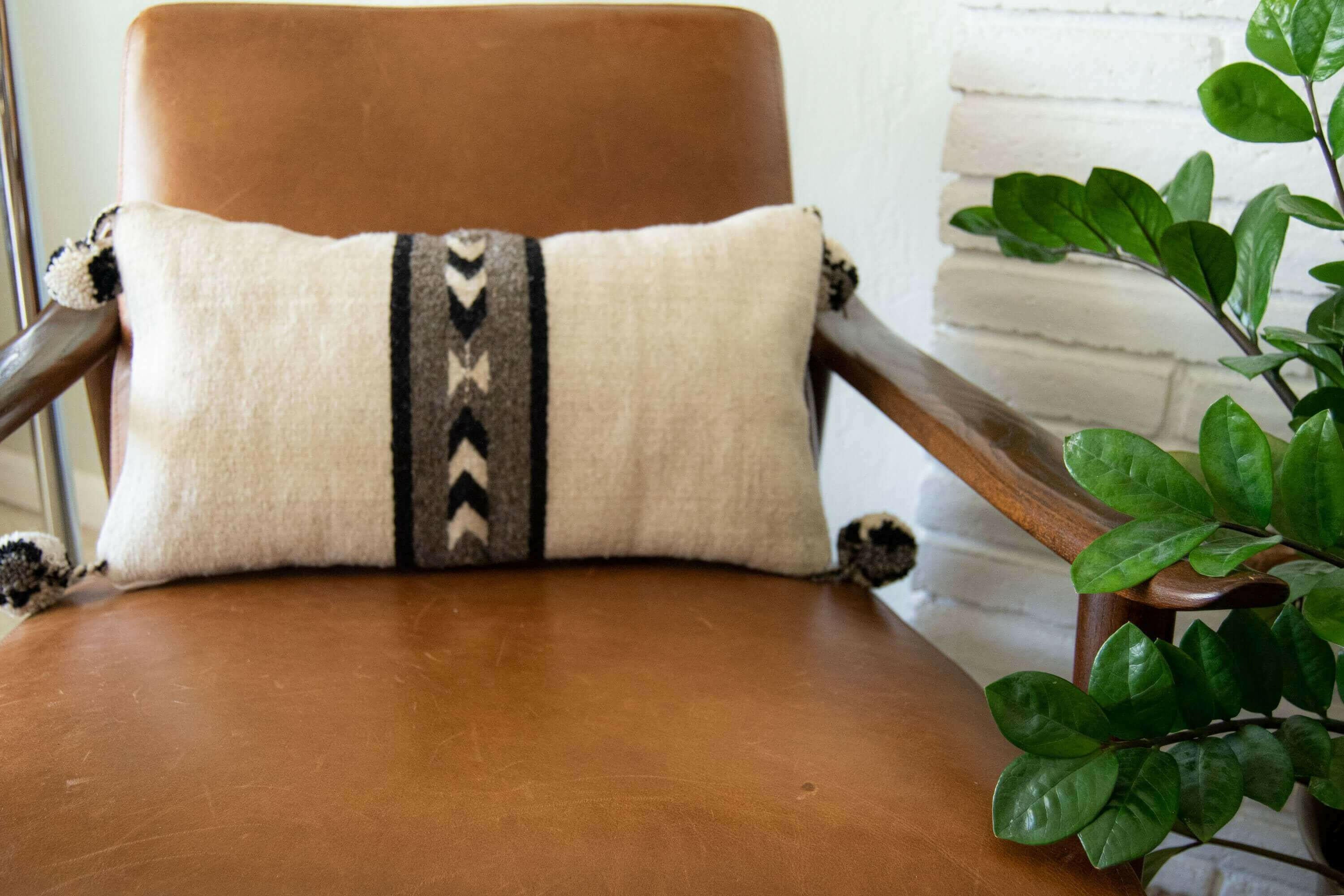 Neza Native Arrows, Black and White Pillow Cover.