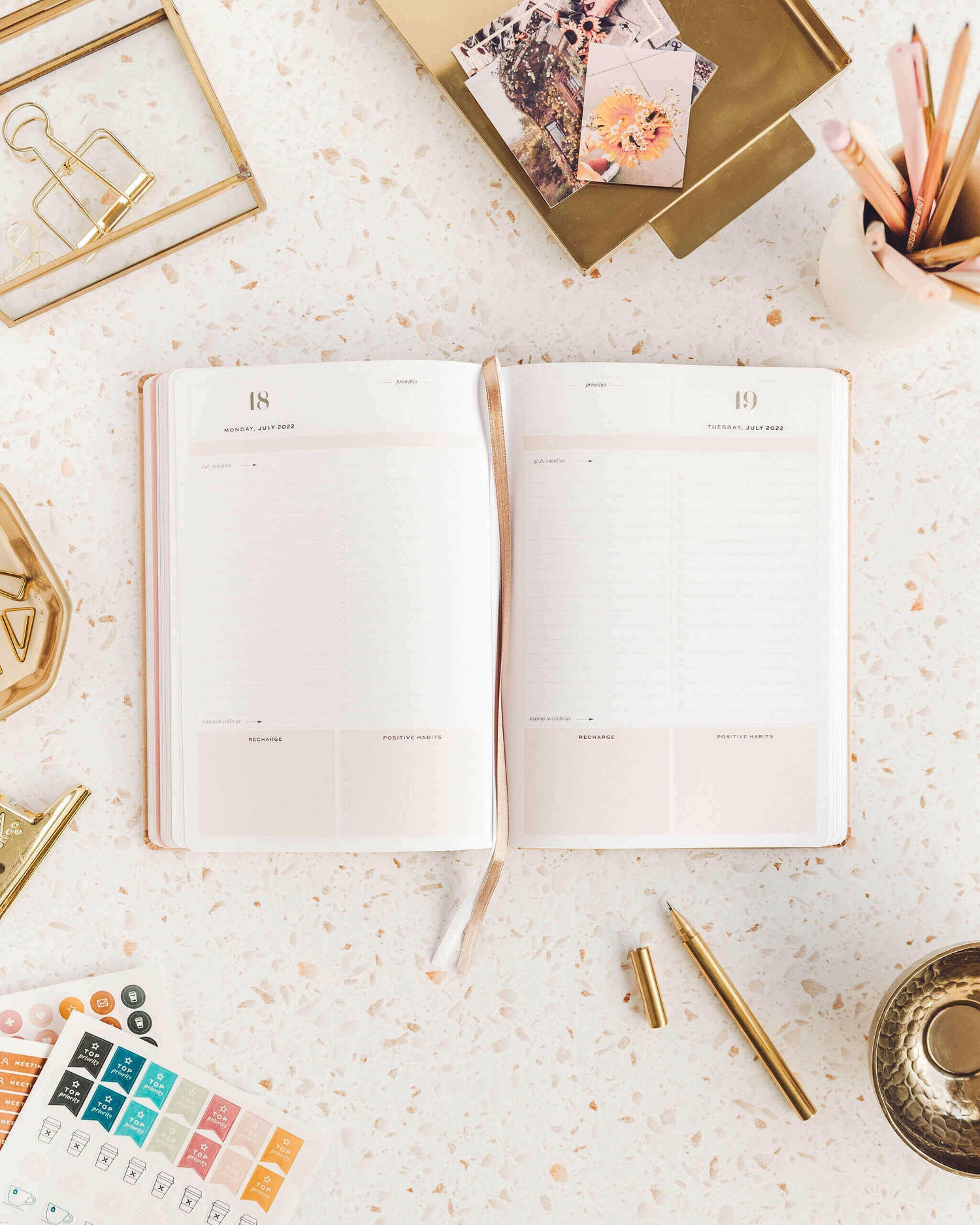 Ponderlily 2023 Daily Planner, Stone