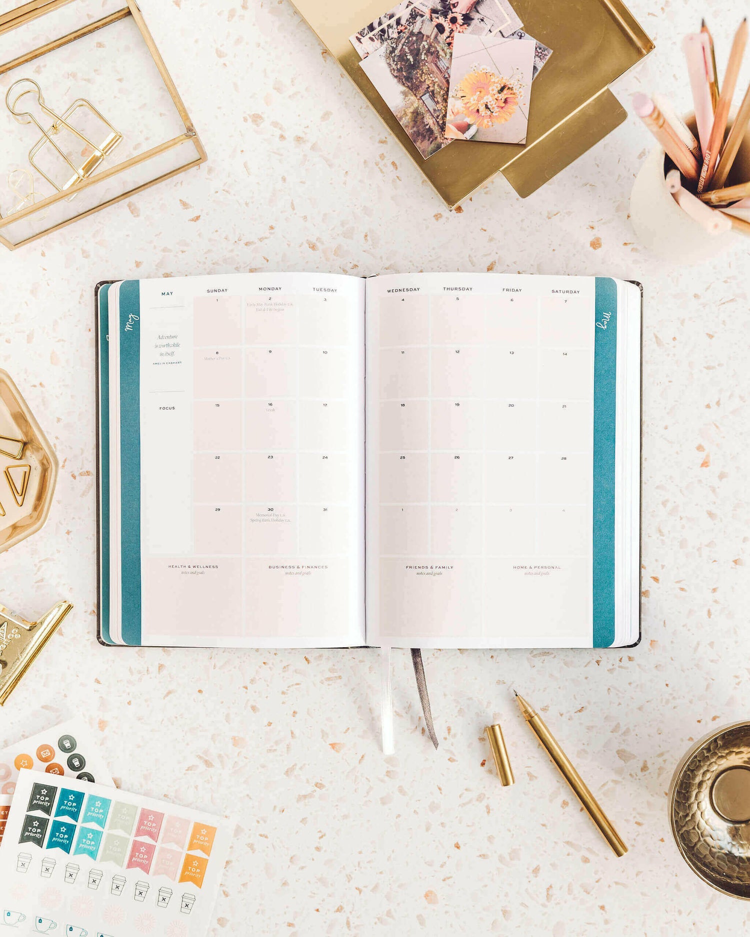 Ponderlily 2023 Daily Planner, Stone