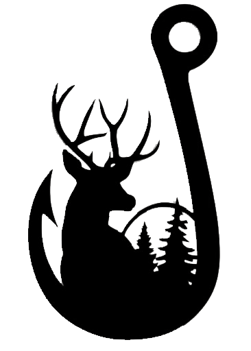 Deer Fishing Hook - Metal Wall Art