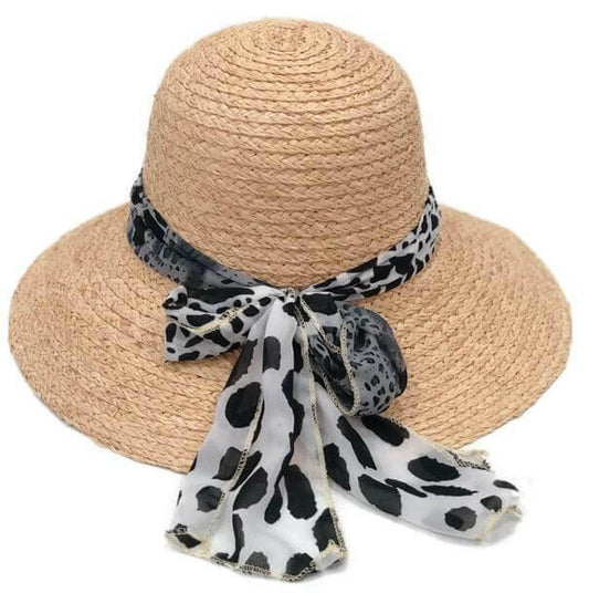 Raffia Leopard Sun Hat.