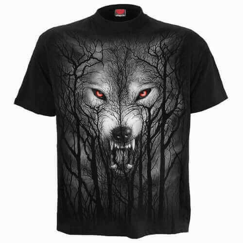 FOREST WOLF - T-Shirt Black