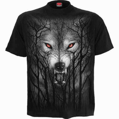 FOREST WOLF - T-Shirt Black.