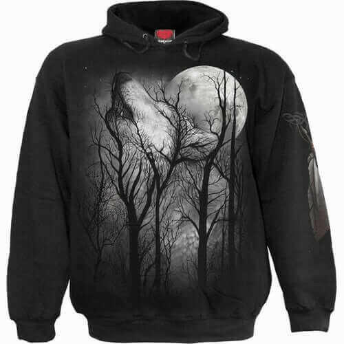 FOREST WOLF - Hoody Black
