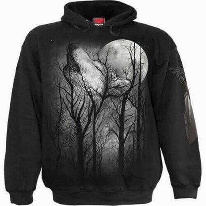 FOREST WOLF - Hoody Black.