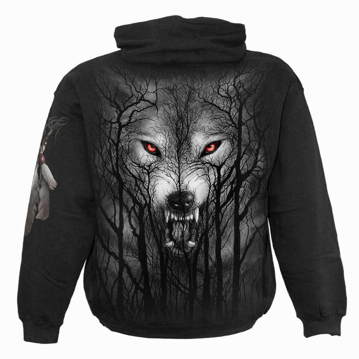 FOREST WOLF - Hoody Black.