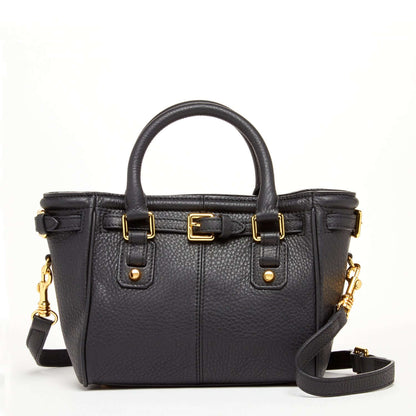 Top Handle Leather Satchel Bag Black Purse Crossbody Bag for Women