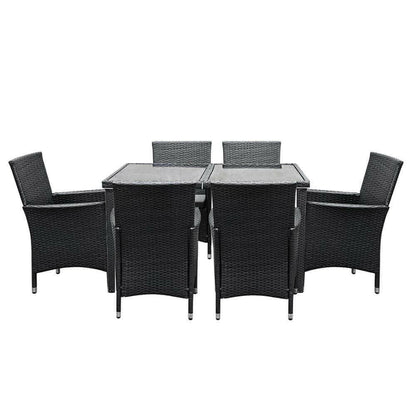 Gardeon Outdoor Furniture 7pcs Dining Set.